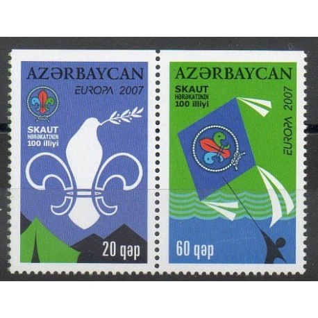 Azerbaïdjan - 2007- No 580a/581a - Scouts