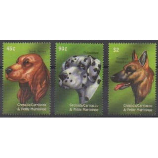 Acheter cette série de timbres de Grenadines de l'année 2000 (No 2854/2856).