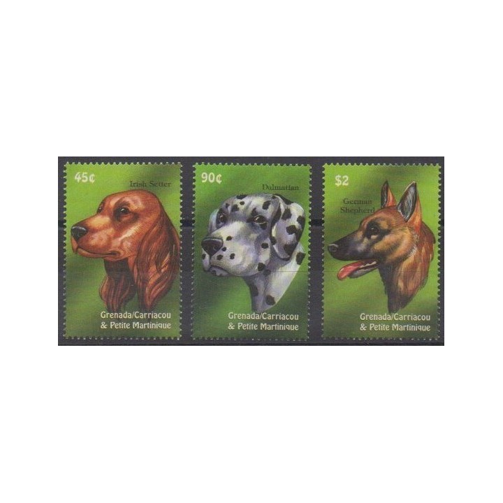 Acheter cette série de timbres de Grenadines de l'année 2000 (No 2854/2856).