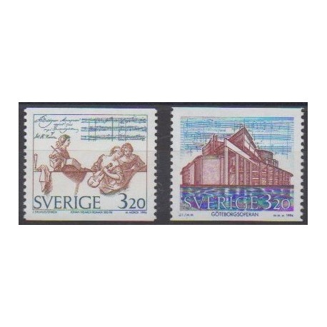 Suède - 1994 - No 1825/1826 - Musique