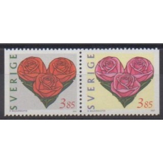 Buy this set of stamps of Sweden of the year 1997 (Nb 1964/1965).