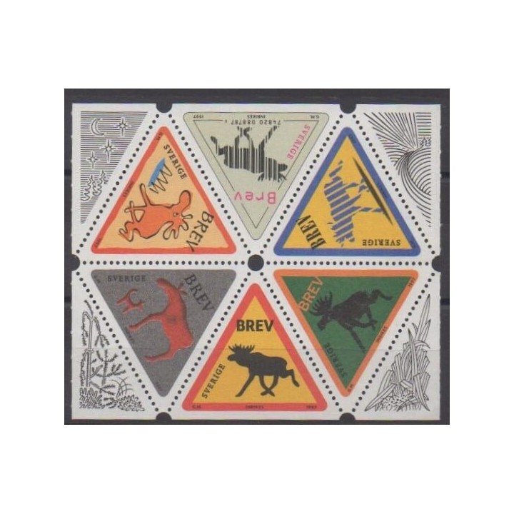 Acheter cette série de timbres de Suède de l'année 1997 (No 1992/1997).