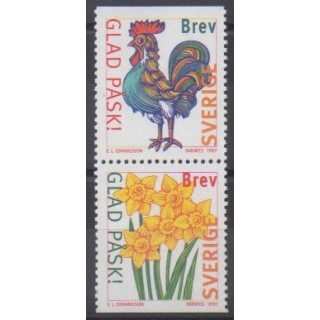 Buy this set of stamps of Sweden of the year 1997 (Nb 1974/1975).
