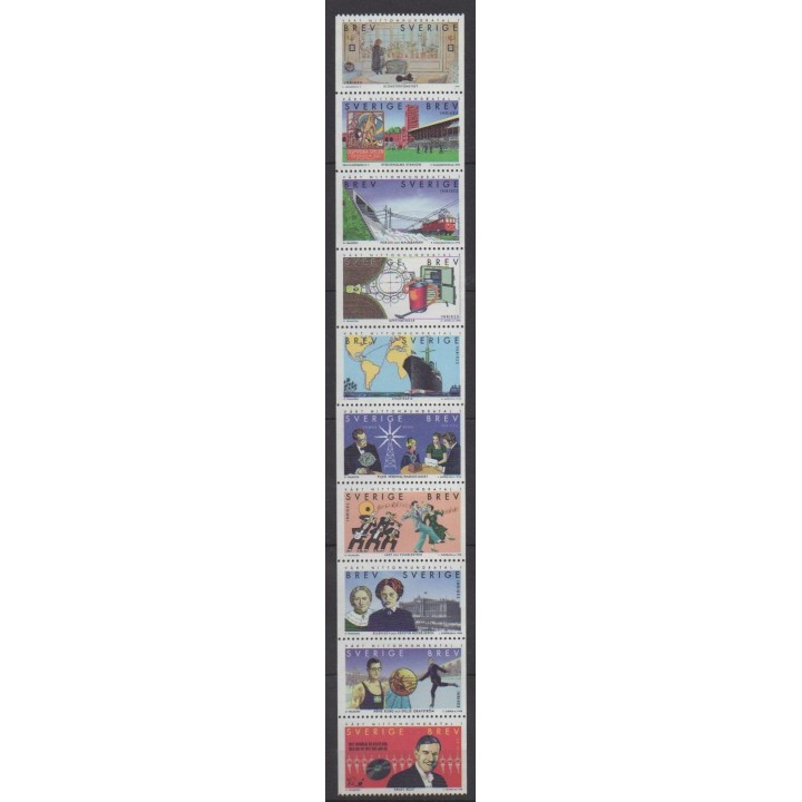 Buy this set of stamps of Sweden of the year 1998 (Nb 2053/2062).