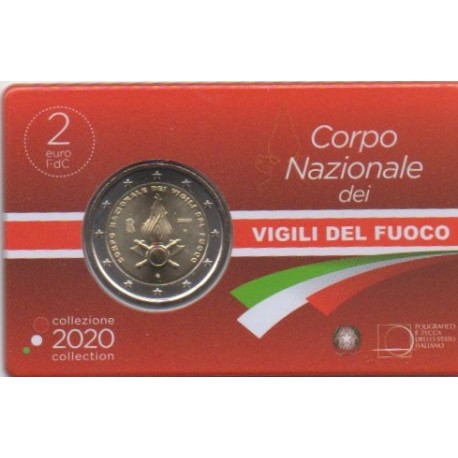 2 euro commémorative - Italie - 2020 - 80 ans de la fondation du Service national de brigade de pompiers - BU