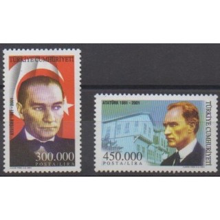 Buy this set of stamps of Turkey of the year 2001 (Nb 3020/3021).