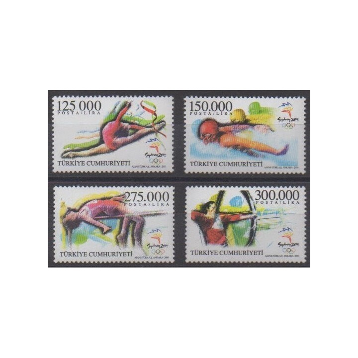 Acheter cette série de timbres de Turquie de l'année 2000 (No 2969/2972).