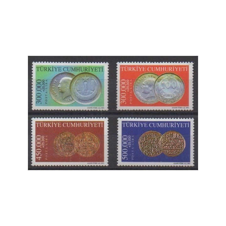 Buy this set of stamps of Turkey of the year 2001 (Nb 3012/3015).