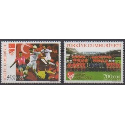 Turquie - 2002 - No 3046/3047 - Coupe du monde de football