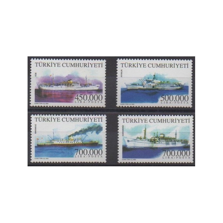 Buy this set of stamps of Turkey of the year 2002 (Nb 3052/3055).