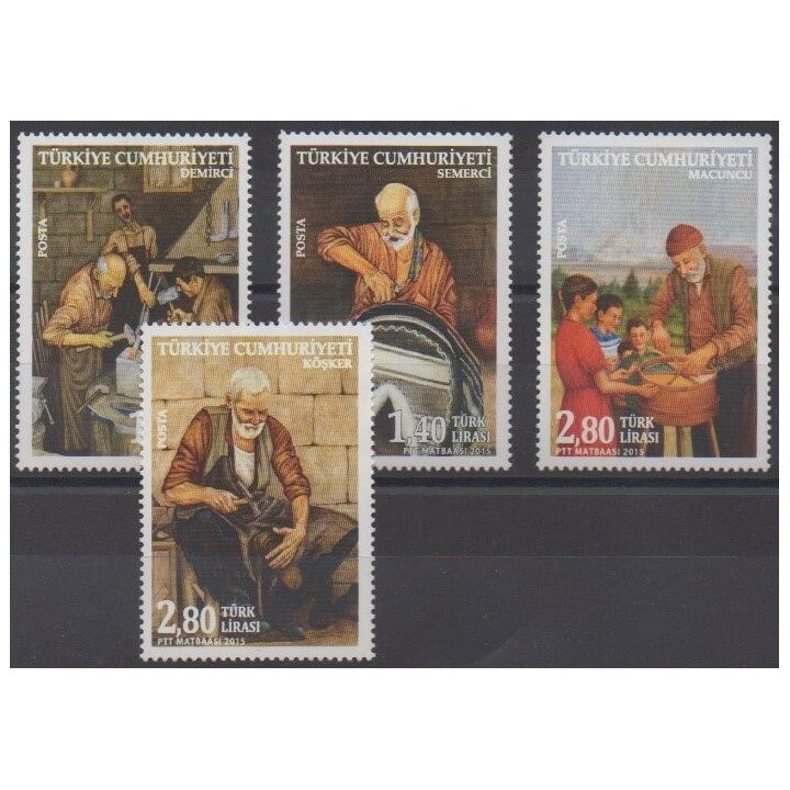 Acheter cette série de timbres de Turquie de l'année 2015 (No 3752/3755).
