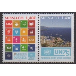 Monaco - 2020 - No 3254/3255 - Nations Unies - Environnement
