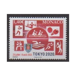 Acheter ce timbre de Monaco de l'année 2020 (Tokyo).