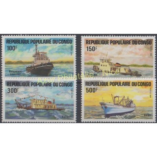 Timbres - Thème bateaux - Congo (République du) - 1984 - No 730/733