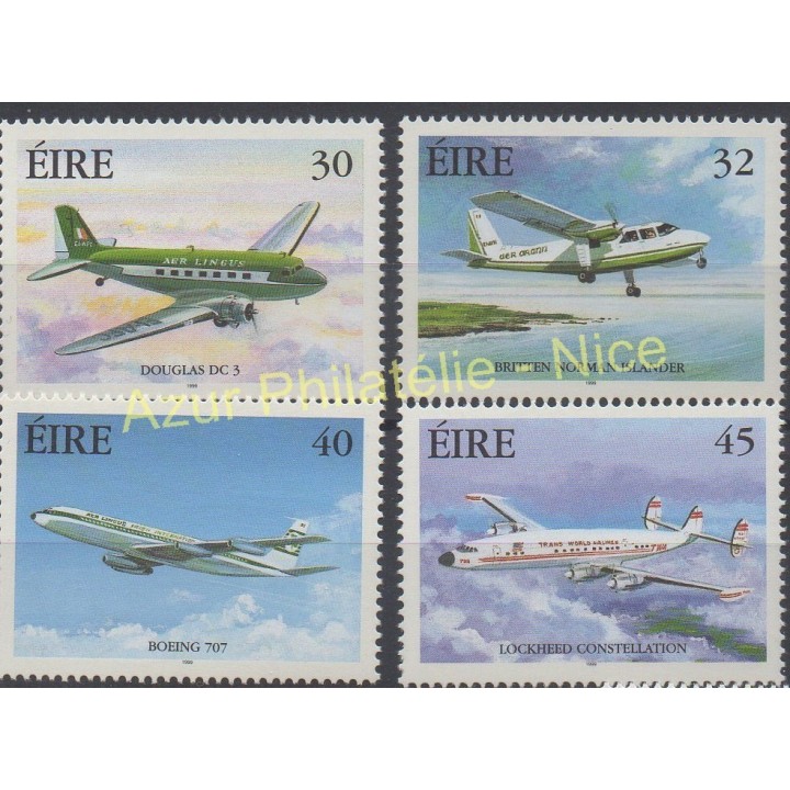 Timbres - Thème avions - Irlande - 1999 - No 1184/1187
