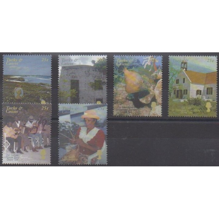 Acheter cette série de timbres des îles Turks et Caiques  de l'année 2002 (No 1507/1512).