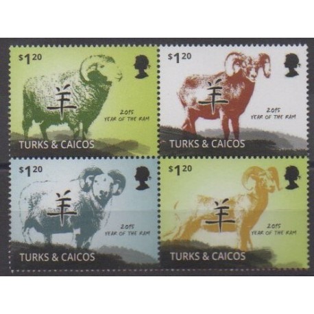 Turks et Caiques (Iles) - 2014 - No 1762/1765 - Horoscope