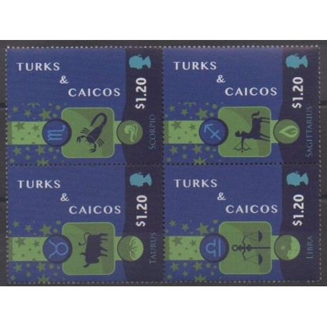 Turks et Caiques (Iles) - 2014 - No 1747A/1747D - Horoscope