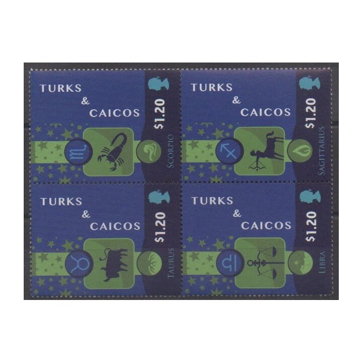 Acheter cette série de timbres des îles Turks et Caiques  de l'année 2014 (No 1747A/1747D).