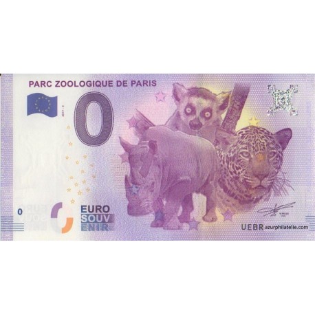 Billet souvenir - Parc zoologique de Paris - 2017