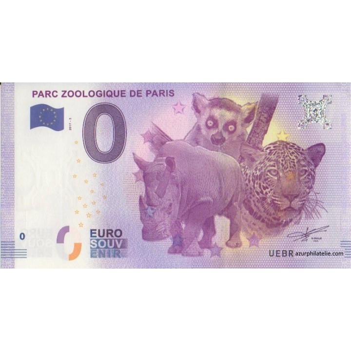 Billet souvenir - Parc zoologique de Paris - 2017