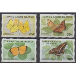 Turks et Caiques (Iles) - 1990 - No 863/866 - Insectes