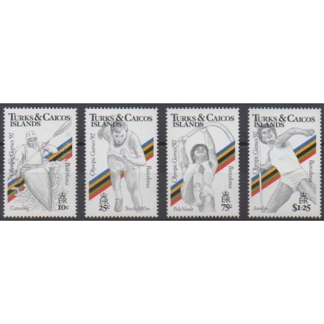 Turks et Caiques (Iles) - 1990 - No 910/913 - Jeux Olympiques d'été