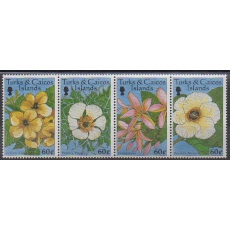 Turks et Caiques (Iles) - 1997 - No 1247/1250 - Fleurs