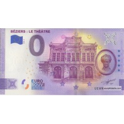Euro banknote memory - 34 - Béziers : Le Theâtre - 2020-3 - Anniversary