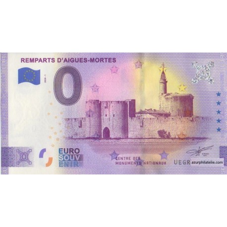 Euro banknote memory - 30 - Remparts d'Aigues-Mortes - 2020-1 - Anniversary