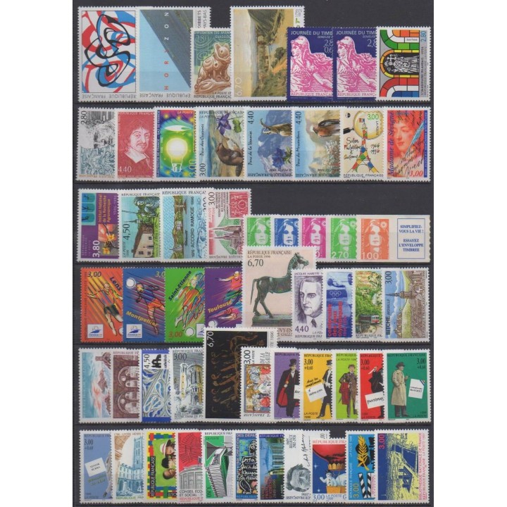 Acheter les timbres de France  de l'année 1996 (No 2986/3041).