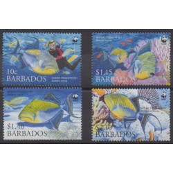 Barbados - 2006 - Nb 1157/1160 - Sea life - Endangered species - WWF