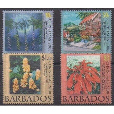 Barbade - 2008 - No 1196/1199 - Noël - Peinture
