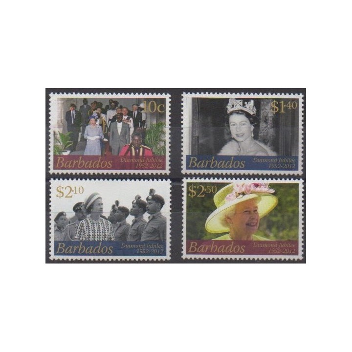 Buy this set of stamps of Barbados of the year 2012 (Nb 1245/1248).
