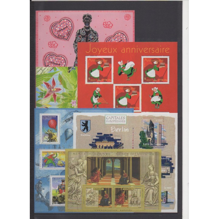 Buy the stamps and the 10 souvenir sheets of France of the year 2005 (Nb 3730/3860 - BF80/BF86 - BF88/BF91 - BC56 - BC67).