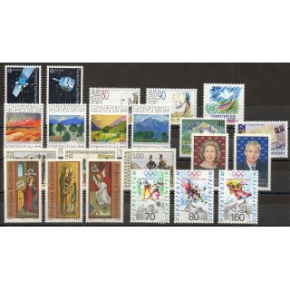 Timbres  - Liechtenstein - Année complète - 1991 - No 952/973