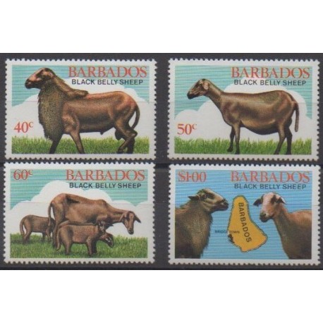 Barbade - 1982 - No 541/544 - Mammifères