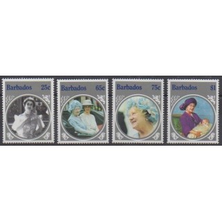 Acheter cette série de timbres de Barbade de l'année 1985 (No 619/622).