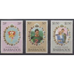 Barbade - 1981 - No 521/523 - Royauté - Principauté