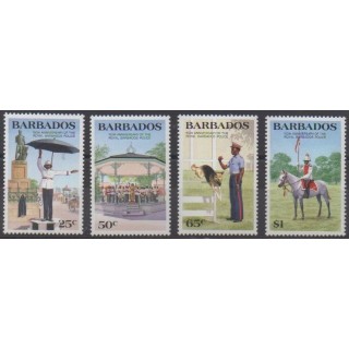Acheter cette série de timbres de Barbade de l'année 1985 (No 633/636).