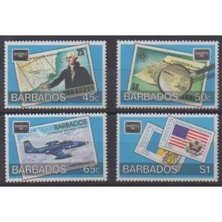 Barbados - 1986 - Nb 853/856 - Stamps on stamps