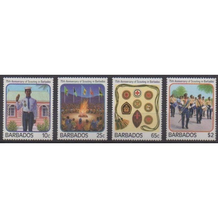 Acheter cette série de timbres de Barbade de l'année 1987 (No 690/693).