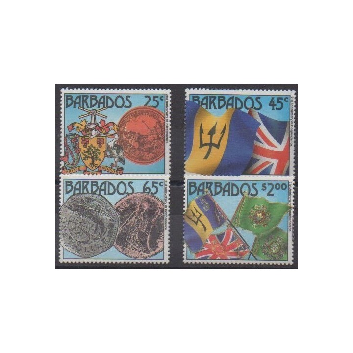 Acheter cette série de timbres de Barbade de l'année 1987 (No 714/717).