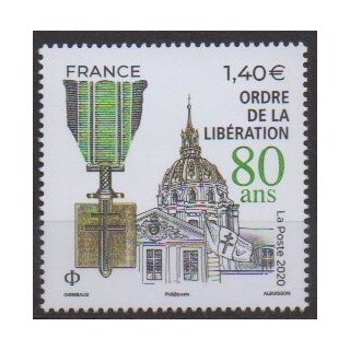 Buy this stamp of France of the year 2020 (Ordre de la libération).