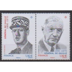 France - Poste - 2020 - No 5444/5445 - De Gaulle