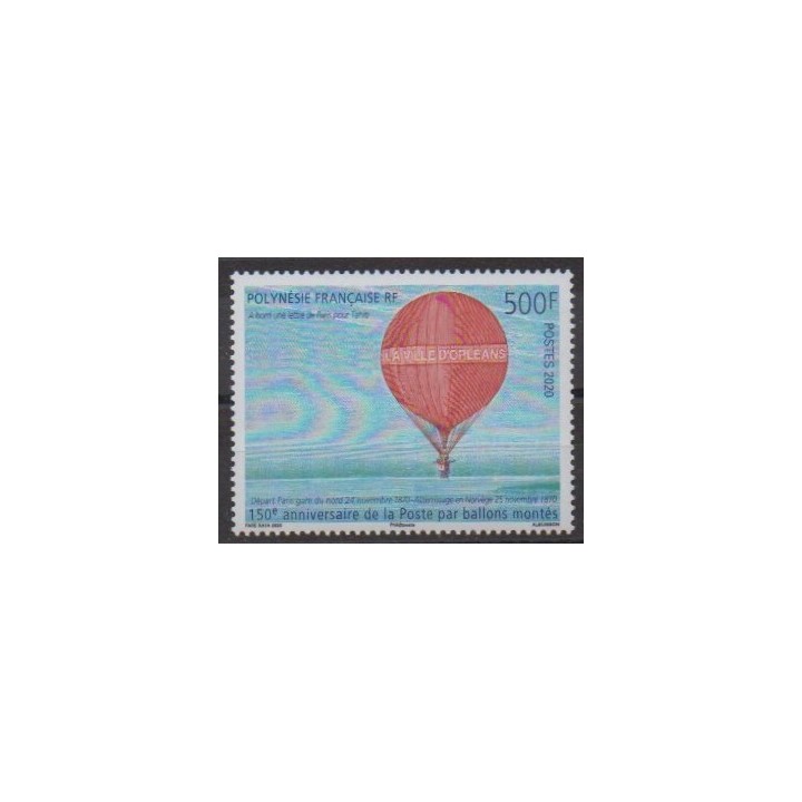 Acheter ce timbre de Polynésie de l'année 2020 (150 ans de la poste par ballons montés).