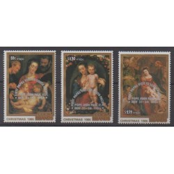Cook (Islands) - 1986 - Nb 870/872 - Christmas - Pope - Paintings