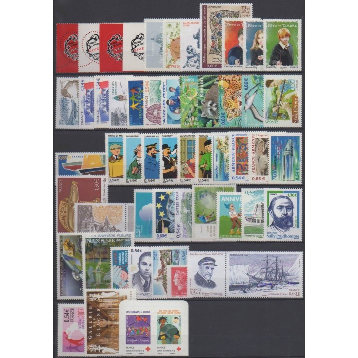 Acheter les timbres et les 11 blocs-feuillets de France  de l'année 2007