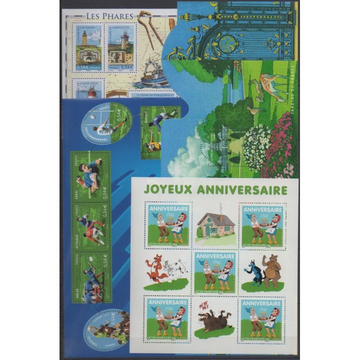 Acheter les timbres et les 11 blocs-feuillets de France  de l'année 2007