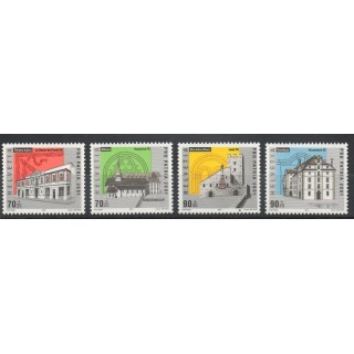 Timbres - Thème monuments - Suisse - 2001- No 1678/1681